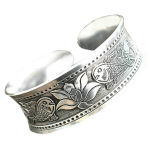 Armreif, Schmuck, Tibet Silber, GlücksLotus Fische I