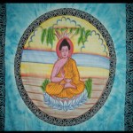BigSize Decke Tuch Divinity BUDDHA FancyBunt türkis