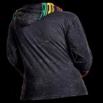 GOA Zifpel Jacke, MoonWashed RainBow Stripes, Goa Festivals, Kapuzen Jacke, Hippie Jacke, Zipfeljacke