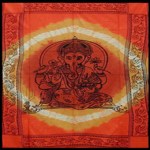 SingleSize Decke Tuch Divinity GANESHA fancy braun